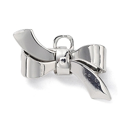 Platino Hallazgo de broche de latón chapado en estante, larga duración plateado, lazo, Platino, 13.5x24.5x12 mm, agujero: 1.5x2 mm