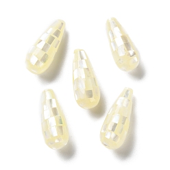 Белые Ракушки Натуральный белый бусы, слеза, половине просверлил, 21~22x10.5~11 мм, отверстие : 0.8 мм