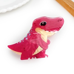 Дракон Акриловые коготь заколки, темно-розовыми, дракон, 82x54 мм