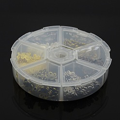 (52) Непрозрачная лаванда 1 коробка 6 Цвет тибетский стиль цветка сплава крышки шарика,, 6-лепесток, без кадмия и без свинца, разноцветные, 9.5x10x3 мм, отверстие: 1.5 мм, около 30 шт / отсек, Около 180 шт / коробка