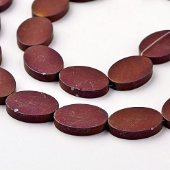 С Фиолетовым Покрытием Гальванизировать немагнитных синтетический гематит бисер пряди, матовые, овальные, с фиолетовым покрытием, 14x10x3 мм, отверстие : 1 мм, около 29 шт / нитка, 15.7 дюйм