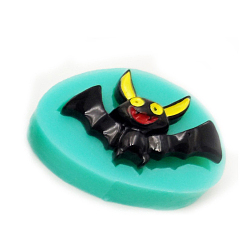 Random Single Color or Random Mixed Color DIY Bat Food Grade Silicone Molds, Fondant Molds, for Chocolate, Candy, UV Resin & Epoxy Resin Halloween Ornament Making, Random Single Color or Random Mixed Color, 29x39x11.5mm, Inner Diameter: 20x32.5mm
