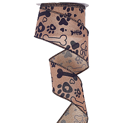 Paw Print 12 ярдов мешковинных лент, с железным краем, отпечаток лапы, 2-1/2 дюйм (64 мм), около 12 ярдов (10.9728 м) / рулон