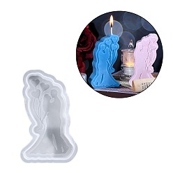 Белый Силиконовые формы для дня святого валентина своими руками, для пар изготовление свечей, белые, 108x66x22.5 мм, внутренний диаметр: 97.5x55.5 мм