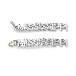 Настоящее золото 18K Латунные подвески, словесные чары, долговечный, стойки покрытие, без свинца и без кадмия, с целью перехода в кольце, реальный 18 k позолоченный, 3.5x26x1.5 мм, отверстие : 3 мм