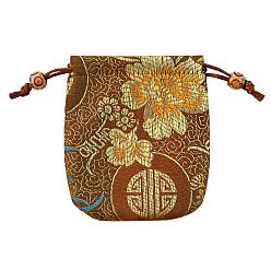 Верблюжий Парчовые подарочные пакеты с завязками в китайском стиле, мешочки для хранения ювелирных изделий для упаковки конфет на свадьбу, верблюжие, 10.5x10.5 см