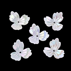 Морская Ракушка Покрытие непрозрачный акриловый имитация ракушки колпачок, цветок, цвет морской раковины, 21x22x8.5 мм, отверстие : 1.9 мм, Около 890 шт / 500 г