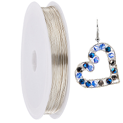 Серебро Экологичный медный провод, круглая проволока для бисера, с катушкой, долговечный, серебряные, 28 калибр (0.3 мм), около 328.08 футов (100 м) / мешок