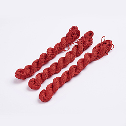 FireBrick Nylon Thread, Nylon Jewelry Cord for Custom Woven Bracelets Making, FireBrick, 1mm, about 26.24 yards(24m)/bundle, 10bundles/bag, about 262.46 yards(240m)/bag