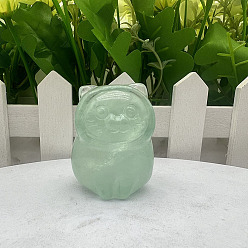 Флюорит Скульптурные украшения из натурального флюорита, для украшения стола домашнего офиса, морской волк, 30~40 мм