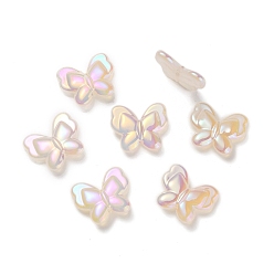 Лавандовый румянец УФ-покрытие радужное радужное имитация желе акриловые бусины, бабочка, лавандовый румянец, 19x22.5x6 мм, отверстие : 2.5 мм