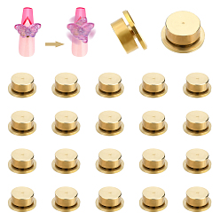 Golden High Carbon Chromium Bearing Steel Spin Axis, Flat Round, Nail Art Tools, Golden, 0.5x0.2cm