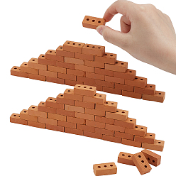 Перу Глинистые витринные украшения, кирпич, аксессуары для украшения микроландшафта кукольного домика, Перу, 29.5x14.5x9.5 мм, отверстие : 4 мм