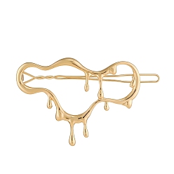 Золотой Сплав волос заколки для волос, капля, золотые, 92x58 мм