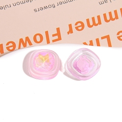 Свет Аметист Cmолы кабошон горный хрусталь, квадратный, светлый аметист, 23x23 мм