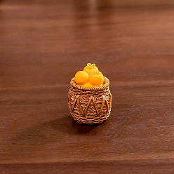 Золотистый Миниатюрные украшения из смолы, аксессуары для домашнего кукольного домика с микро-ландшафтом, притворяясь опорными украшениями, хурма, золотые, 20x26 мм