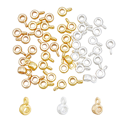 (52) Непрозрачная лаванда 60шт. 3 цвета латунные трубчатые дужки, петля под залог, без кадмия и без свинца, баррель, разноцветные, 6x3.8x3 мм, отверстие : 1.2 мм, 20 шт / цвет