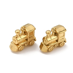 Настоящее золото 18K 316 хирургические подвески из нержавеющей стали, подвески в форме поезда, ионное покрытие (ip), реальный 18 k позолоченный, 12x15.5x6 мм, отверстие : 1.4 мм