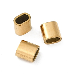 Настоящее золото 18K Ионное покрытие (ip) 304 шарики из нержавеющей стали, прямоугольные, реальный 18 k позолоченный, 10x10x6.5 мм, отверстие : 7x4 мм