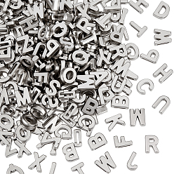 Letter A~Z 130г металлические бусины из смолы, вплетенные в нить, платина, Письмо ~ Z, 13x3~10.5x5 мм, отверстие : 2 мм