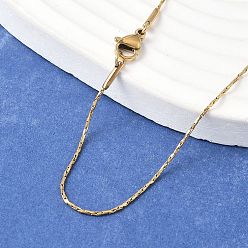 Золотой Ионное покрытие (ip) 304 цепочки из нержавеющей стали, с карабин-лобстерами , золотые, 16.54 дюйм (42 см), 0.8 мм