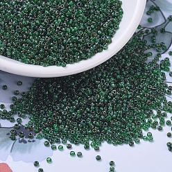 (RR4507) Прозрачный Зеленый Пикассо Миюки круглые бусины рокайль, японский бисер, 11/0, (rr 4507) прозрачный зеленый пикассо, 2x1.3 мм, отверстия : 0.8 mm, около 50000 шт / фунт