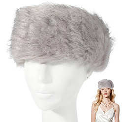 Темно-Серый 1теплые повязки на голову из пряжи из искусственного меха, мягкая эластичная толстая вязаная повязка на голову для женщин, темно-серый, 320x120 мм, 1 шт / цвет