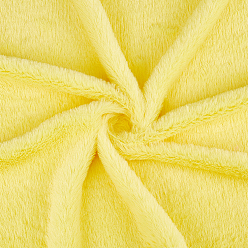 Jaune Tissu en polyester imitation lapin super doux, accessoires du vêtement, pour un jouet de dessin animé d'oreiller bricolage, jaune, 500x1600x1mm