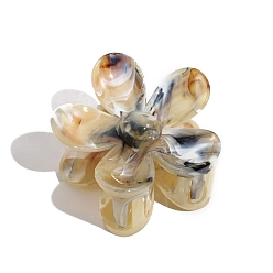 пшеница Пластиковые заколки для волос градиентного цвета, для женщин девушек, цветок, цвет пшеницы, 73x70 мм