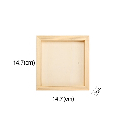 Квадрат Незавершенная пустая деревянная глиняная рамка для фотографий, для детей поделки из глины ручной работы, квадратный, 15x15x2 см