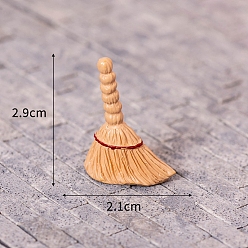 Tool Миниатюрные украшения, аксессуары для домашнего кукольного домика с микро-ландшафтом, притворяясь опорными украшениями, метла, 29x21 мм