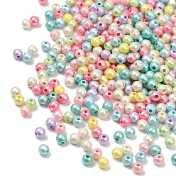 (52) Непрозрачная лаванда Непрозрачные акриловые бусины с имитацией жемчуга, круглые, разноцветные, 5.5 мм, отверстие : 1.8 мм, 5000 шт / 500 г