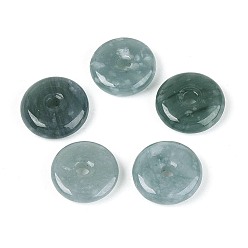 Бирманский Нефрит Подвески из натурального мьянманского нефрита, подвески в виде пончиков/пи-дисков, 13~13.5x3.5~4 мм, отверстие : 2.5 мм