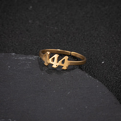 Золотой Номер 201 регулируемые манжетные кольца из нержавеющей стали, золотые, внутренний диаметр: регулируемый