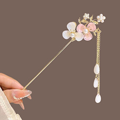 Flower Alloy Hair Sticks, Hair Accessories for Women & Girls, Flower, 180mm
