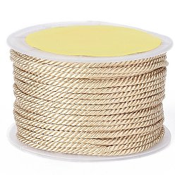 Trigo Poliéster cordón de milán para hacer artesanías de joyería diy, trigo, 2 mm, aproximadamente 27.34 yardas (25 m) / rollo