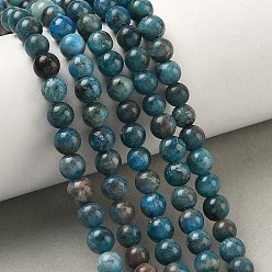 Апатит Природного апатита нитей бисера, круглые, 6 мм, отверстие : 0.8 мм, около 64 шт / нитка, 15.35'' (39 см)