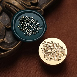 Слово Следуй за своим сердцем, сургучная печать, латунные головки штампов, для сургучной печати, золотые, слово, 25x15 мм, внутренний диаметр: 7 мм