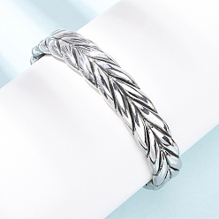 Античное Серебро Ретро 316 браслеты-манжеты из хирургической нержавеющей стали, античное серебро, внутренний диаметр: 2.50 дюйм (6.35 см), шириной 12.5 мм 