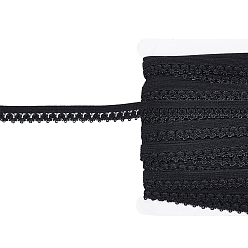 Schwarz Flache elastische Gummikordel / -band, Gewebekleidungsnähzubehör, Schwarz, 13 mm