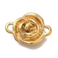 Настоящее золото 18K Ионное покрытие (IP) 304 подвески из нержавеющей стали, цветок ссылки, реальный 18 k позолоченный, 14x20x5 мм, отверстие : 1.8 мм