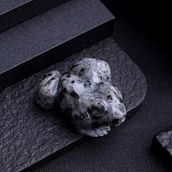 Larvikite Натуральные ларвикитовые лягушки-декорации, фигурка для украшения дома, фен-шуй энергетический камень подарок для домашнего офиса украшение рабочего стола, 35x30 мм
