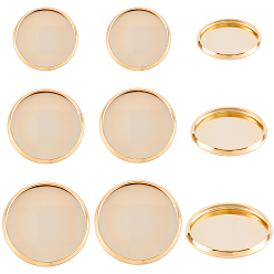 Золотой 60 шт. 3 стиль 304 чашки из нержавеющей стали с гладким краем, кабошон настройки, плоско-круглые, золотые, лоток : 10~14 мм, 11.5~15.5x1.8~1.9 мм, 20 шт / стиль