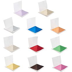 Mixed Color Foil Paper, For Arts, Gilding Crafting, Square, Mixed Color, 78x82mm, 30pcs/color, 330pcs/set