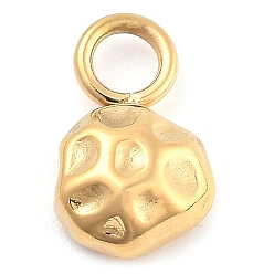 Настоящее золото 14K Ионное покрытие (ip) 304 брелоки из нержавеющей стали, плоско-круглые, реальный 14 k позолоченный, 10x6x3 мм, отверстие : 2.5 мм