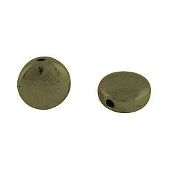 Antik Bronze Tibetischen Stil flache runde Legierung Perlen, Cadmiumfrei und Nickel frei und Bleifrei, Antik Bronze, 6x3 mm, Bohrung: 1 mm