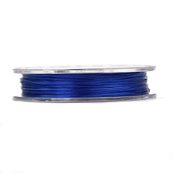 Blue Strong Stretchy Beading Elastic Thread, Flat Elastic Crystal String, Blue, 0.8mm, about 10.93 yards(10m)/roll