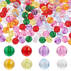 (52) Непрозрачная лаванда 800 шт 8 цвета прозрачные акриловые бусины, граненые, круглые, разноцветные, 10x10 мм, отверстие : 1.9 мм, 100 шт / цвет