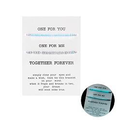 (52) Непрозрачная лаванда 2 шт. наборы браслетов из светящихся смоляных плетеных бусин ко Дню святого Валентина, регулируемые парные браслеты, светящиеся в темноте, разноцветные, 6-1/4~10-1/4 дюйм (16~26 см)