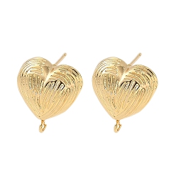 Настоящее золото 18K Изделия из латуни, без никеля , сердце, с петлей, реальный 18 k позолоченный, 16.5x14.5 мм, отверстие : 1.5 мм, штифты : 0.7 мм